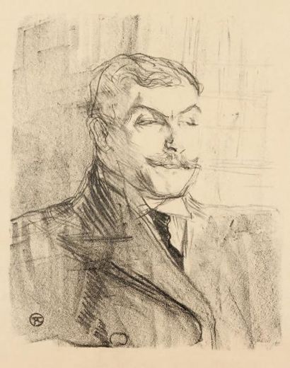 Henri de TOULOUSE-LAUTREC (1864-1901) Lucien Guitry, [1898]. Lithographie, épreuve...