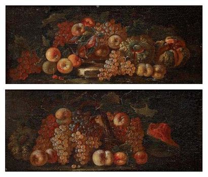 Giovanni Paolo CASTELLI, dit IL SPADINO (Florence 1659 - 1730) Panier de fruits avec...