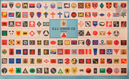 null Formation badges worn by British forces from 1939 to 1946 
Grande affiche entoilée...
