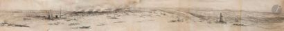 null Jean-Charles Langlois (attribué à) 
Panorama pour la bataille de la Moskowa,...