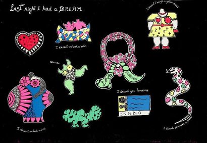 Niki de SAINT-PHALLE (1930-2001) Last night I had a dream Lithographie. Signée en...