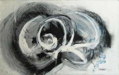 Bernard BYGODT (1939-2004) Composition abstraite, 1967. Huile sur toile. Signée en...