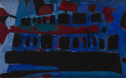 Paul CHARLOT (1906-1985) Composition abstraite Gouache. Non signée. 37 x 49 cm 