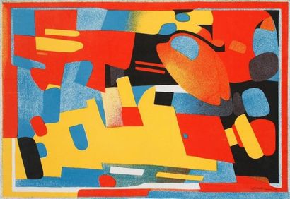 Raoul UBAC (1910-1985) Paysage aux sillons VIII, 1967 Lithographie. Signée et datée...