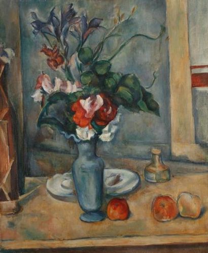 Maurice MOURLOT (1906-1983) Nature morte au bouquet. Huile sur toile. Non signée....