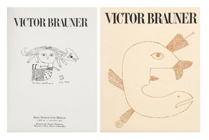 Victor BRAUNER (1903-1966) Deux catalogues d'exposition, l'un édité par le Musée...