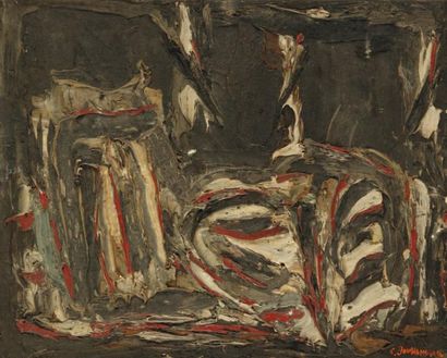 CLAUDE JOUHANNEAU (1931-2011) Composition abstraite, 1976 Huile sur toile Signée...