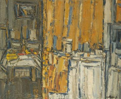 CLAUDE JOUHANNEAU (1931-2011) Buffet, 1978 Huile sur toile Signée et datée en bas...