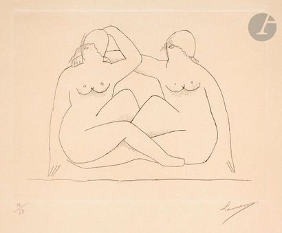 null Henri Laurens (1885-1954) 

Deux nus. Vers 1929. Eau-forte. 268 x 198. Völker...