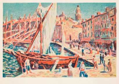 null Maximilien Luce (1858-1941) 
Saint-Tropez. 1897. Lithographie. 396 x 261. I.F.F....