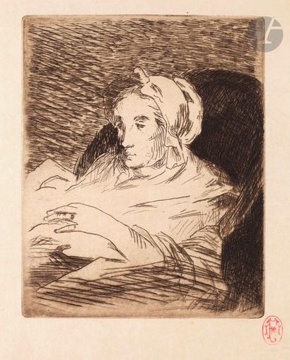 null Édouard Manet (1832-1883) 

La Convalescente. 1879-1881. Eau-forte. 102 x 129....