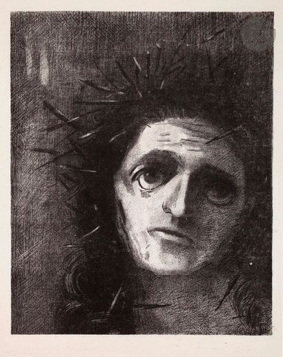null Odilon Redon (1840-1916) 

Christ. 1887. Lithographie. 270 x 330. Mellerio 71....