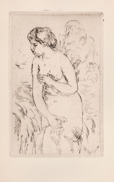 null Pierre-Auguste Renoir (1841-1919) 

Baigneuse debout à mi-jambes.1910. Eau-forte....