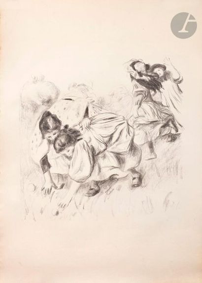 null Pierre-Auguste Renoir (1841-1919) 

Les Enfants jouant à la balle. 1900. Lithographie....