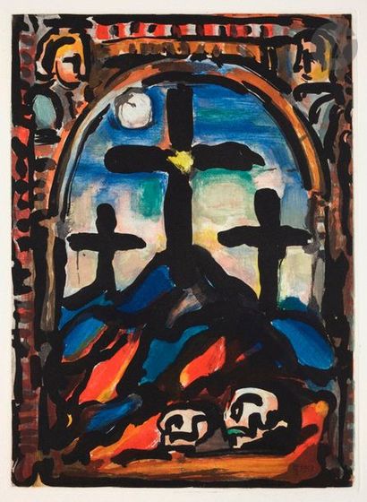 null Georges Rouault (1871-1958) 

Les Trois croix. (Pl. pour Les Fleurs du Mal,...