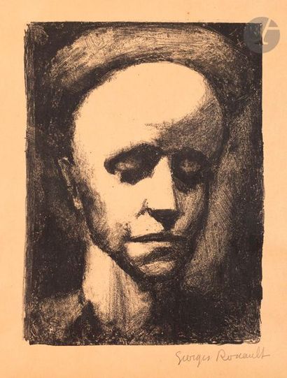 null Georges Rouault (1871-1958) 

Autoportrait II. (Pl. pour G. Charensol, Rouault,...