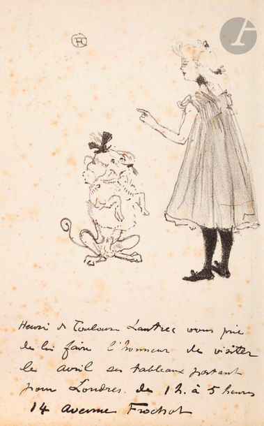 null Henri de Toulouse-Lautrec (1864-1901) 

Invitation à une exposition. 1898. Lithographie....