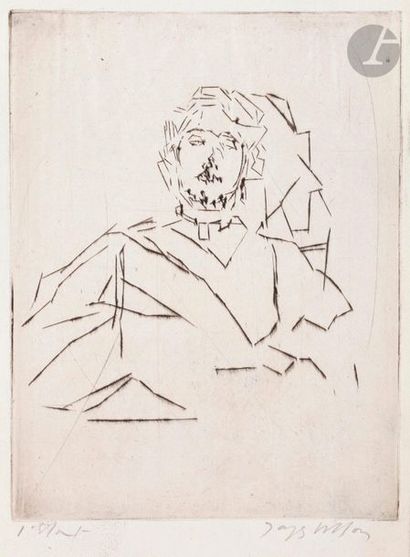 null Jacques Villon (Gaston Duchamp, dit) (1875-1963) 

Miss Bea. 1934. Pointe sèche...