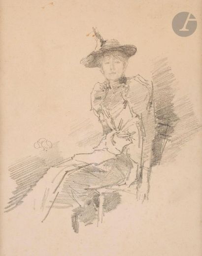 null James Abbott McNeill Whistler (1834-1903) 

The Winged Hat (Ethel Birnie Philip)....