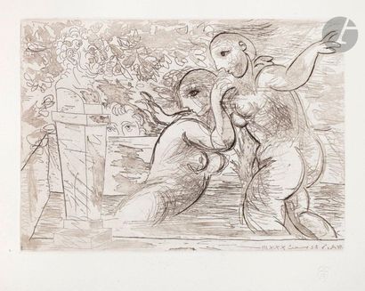 null Pablo Picasso (1881-1973) 

Les Baigneuses surprises. (Suite Vollard, pl. 14)....