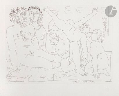 null Pablo Picasso (1881-1973) 

Famille de saltimbanques. (Suite Vollard, pl. 54)....