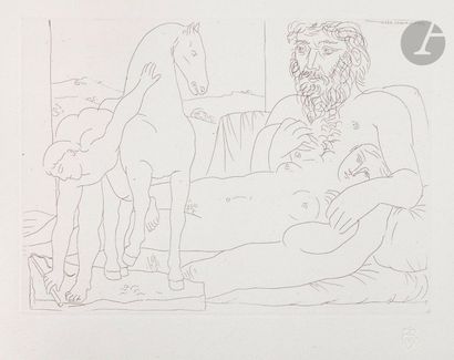 null Pablo Picasso (1881-1973) 

Le Repos du sculpteur devant le jeune cavalier....