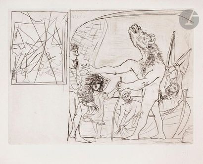 null Pablo Picasso (1881-1973) 

Minotaure aveugle guidé par une fillette. (Suite...