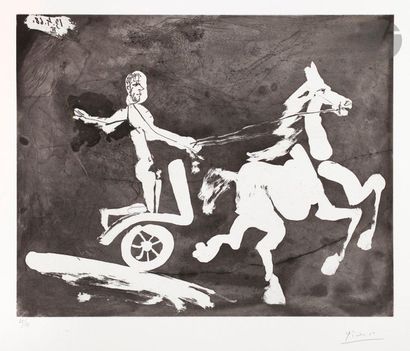 null Pablo Picasso (1881-1973) 

Télévision : course de chars à l’antique, 1. (Les...