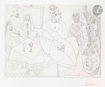 null Pablo Picasso (1881-1973) 

Collation en musique chez la Célestine. (Les 347,...