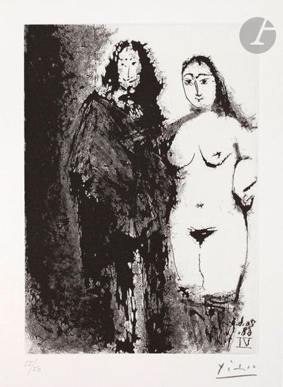 null Pablo Picasso (1881-1973) 

Prostituée et reître. (Les 347, pl. 173). 20 juin...