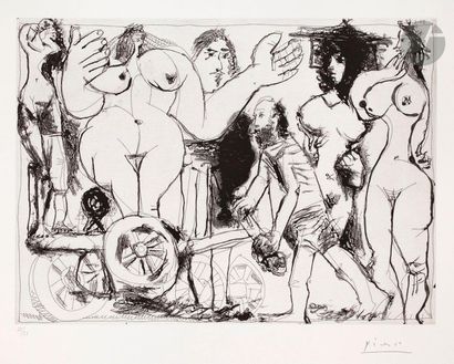 null Pablo Picasso (1881-1973) 

Déménagement, ou Charrette révolutionnaire. (Les...