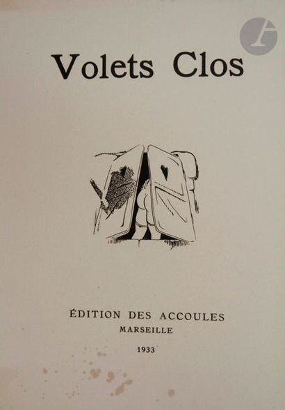 null [ANONYME].
Volets Clos.
Marseille : Édition des Accoules, 1933. — In-8, en feuilles,...