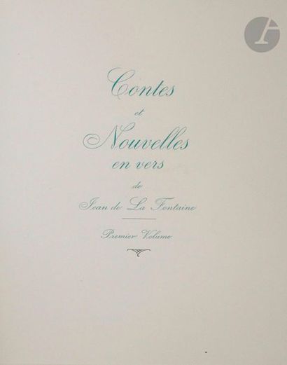 null LA FONTAINE (Jean de).
Contes et Nouvelles en vers.
Paris : Librairie de France,...