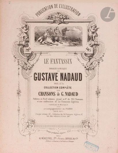 null DORÉ (Gustave).
Collection de 25 partitions de chansons de Gustave Nadaud, illustrées...