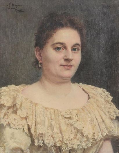 null Paul SAÏN (Avignon, 1853 - 1908)
Portrait d’homme
Portrait de dame
Paire de...