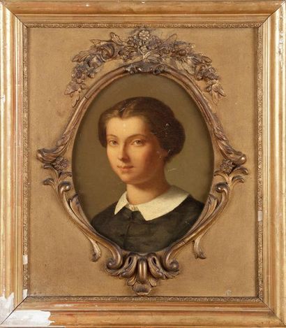 null École FRANÇAISE vers 1860
Portrait de Rose-Félicie-Berthe-Thomas Froment-Meurice...