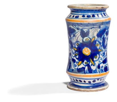 null LyonAlbarello
in earthenware of cylindrical shape slightly curved with blue...