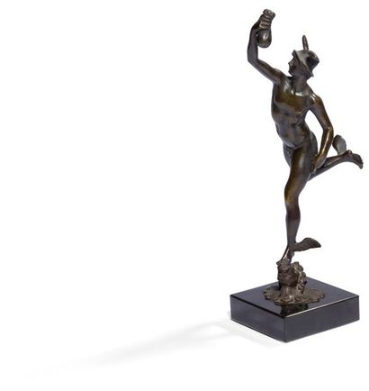 null Figure en bronze patiné du Mercure volant d’après Jean de Bologne
XIXe siècle.
H :...