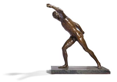 null 19th century FRENCH school
,
after the antiqueGladiator BorgheseBronze
with
brown
patinaH
:...