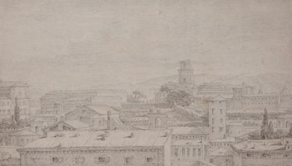 null Neoclassical FRENCH SchoolView of RomeBlack pencil.
12 x 21 cm
