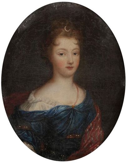 null École FRANÇAISE vers 1700
Jeune dame à l’hermine
Portrait allégorique en Diane
Paire...