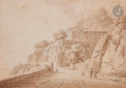 null Constant BOURGEOIS DU CASTELET (Guiscard 1767 - Passy 1841
)Road on the Amalfi...
