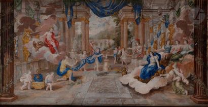 null Jean COTELLE (Paris 1642 - Villiers-sur-Marne 1708
)Allegorical scene in a palace...