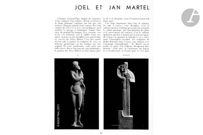 null *JAN & JOËL MARTEL (1896-1966) – MEMBRES DE L’UAM – ANCIENNE COLLECTION JAN...