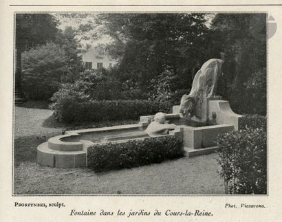 null HENRI PROSZYNSKI (1887-1969
)Proszynski Fountain, Youth and ram, reduction of...