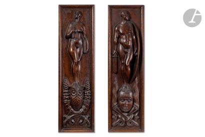 null EUROPE TO
1930Knowledge turning its back on forceTwo
high reliefs forming pendants.
Oak...