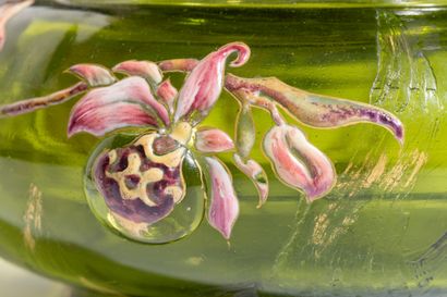 null ÉMILE GALLÉ (1846-1904)
Orchidées Ophrys Abeille
Vase à panse renflée et au...