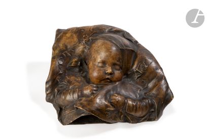 null *JEAN-JOSEPH CARRIÈS (1855-1894)
Le bébé endormi dit aussi Bébé dormant dit...