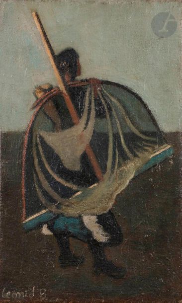 null Leonid BERMAN (1898-1976)
La Pêcheuse au filet
Huile sur toile.
Signée en bas...