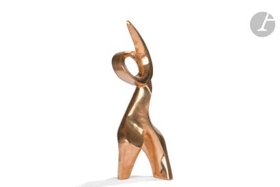 null GUY BENOIST (NÉ EN 1931) 
Danseuse
Sculpture. Épreuve en bronze doré et poli....